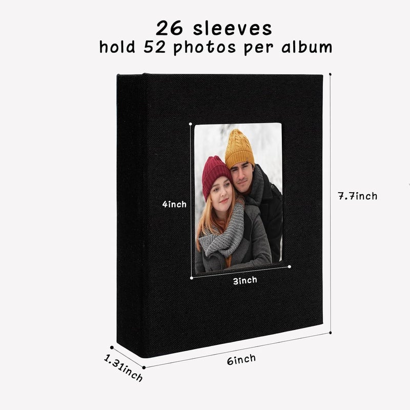 Cherrich Small Photo Album 5x7 Linen Picture Book, Each Mini 26-Page Album Holds 52 Photos, Art Presentation Folder for Postcards & Picture Storage - Image 5